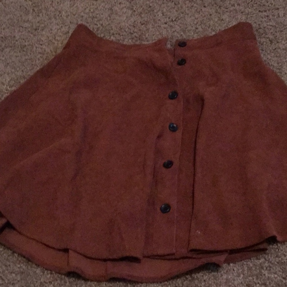 Brown Skater-Girl Skirt